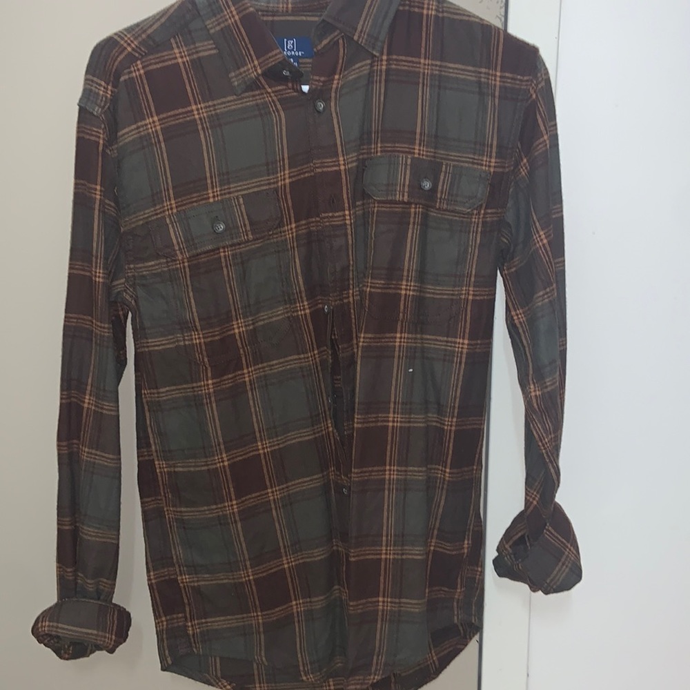Brown + green flannel